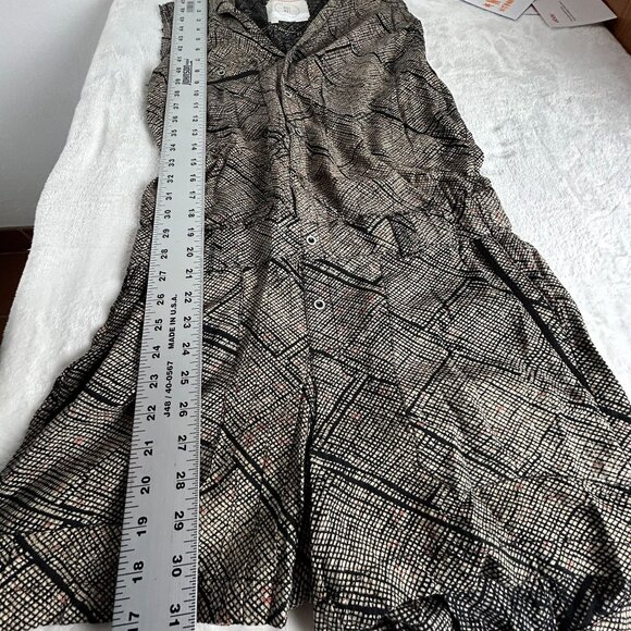 Anthropologie Hei Hei Womens Sleeveless Nova Romper Small Black/Tan Pockets NWOT - Picture 9 of 10